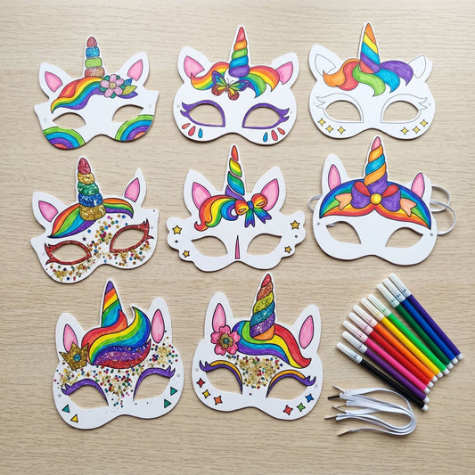 wholesale unicorn diy coloring masks
