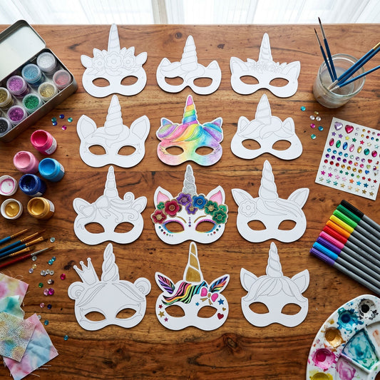 wholesale unicorn full face diy coloring masks